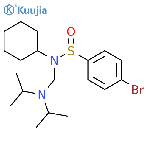 Benzenesulfinamide,N-[[bis(1-methylethyl)amino]methyl]-4-bromo-N-cyclohexyl- structure
