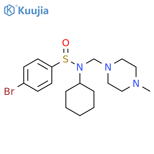 Benzenesulfinamide,4-bromo-N-cyclohexyl-N-[(4-methyl-1-piperazinyl)methyl]- structure