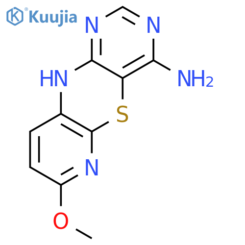 10H-PYRIDO[2,3-B]PYRIMIDO[4,5-E][1,4]THIAZIN-4-AMINE, 7-METHOXY- structure