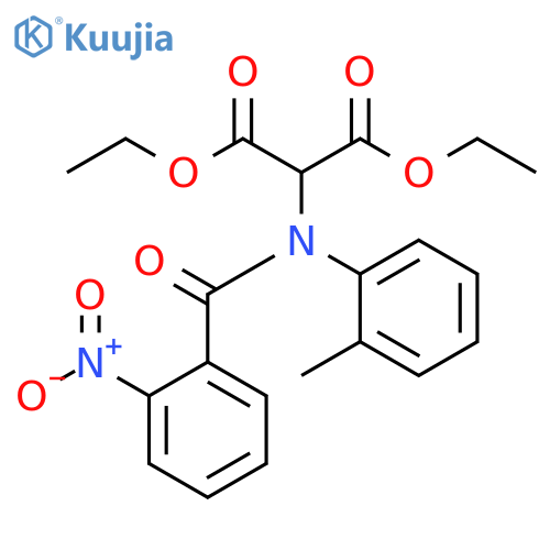 Propanedioic acid, [(2-methylphenyl)(2-nitrobenzoyl)amino]-, diethylester structure