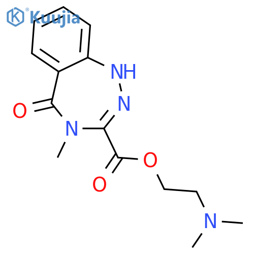1H-1,2,4-Benzotriazepine-3-carboxylicacid, 4,5-dihydro-4-methyl-5-oxo-, 2-(dimethylamino)ethyl ester structure