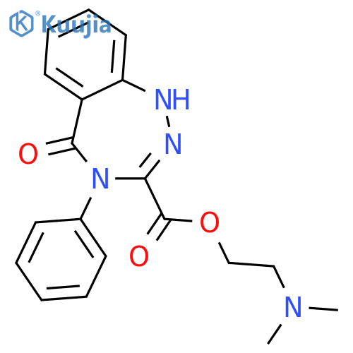 1H-1,2,4-Benzotriazepine-3-carboxylicacid, 4,5-dihydro-5-oxo-4-phenyl-, 2-(dimethylamino)ethyl ester structure