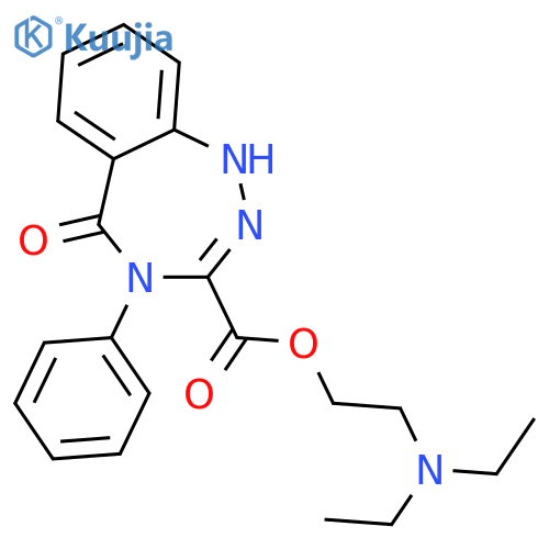 1H-1,2,4-Benzotriazepine-3-carboxylicacid, 4,5-dihydro-5-oxo-4-phenyl-, 2-(diethylamino)ethyl ester structure