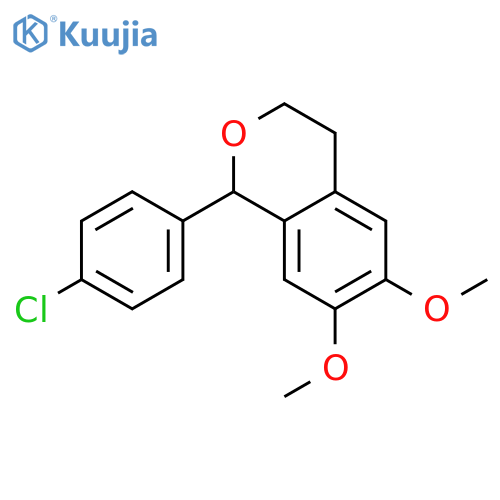 1H-2-Benzopyran, 1-(4-chlorophenyl)-3,4-dihydro-6,7-dimethoxy- structure