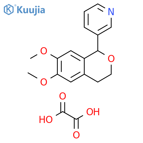 Pyridine, 3-(3,4-dihydro-6,7-dimethoxy-1H-2-benzopyran-1-yl)-,ethanedioate structure