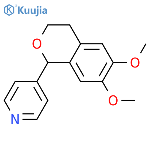 Pyridine, 4-(3,4-dihydro-6,7-dimethoxy-1H-2-benzopyran-1-yl)- structure
