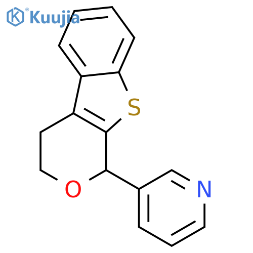 Pyridine, 3-(3,4-dihydro-1H-[1]benzothieno[2,3-c]pyran-1-yl)- structure