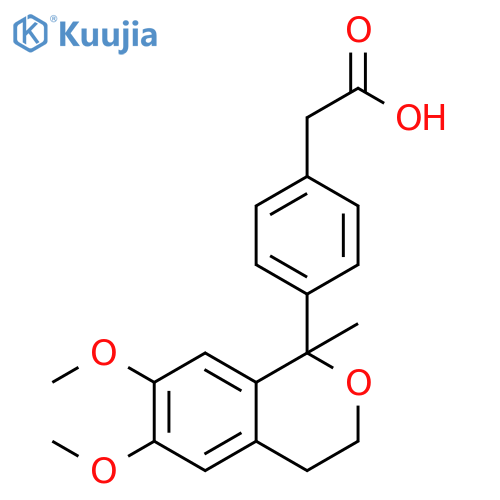 Benzeneacetic acid,4-(3,4-dihydro-6,7-dimethoxy-1-methyl-1H-2-benzopyran-1-yl)- structure