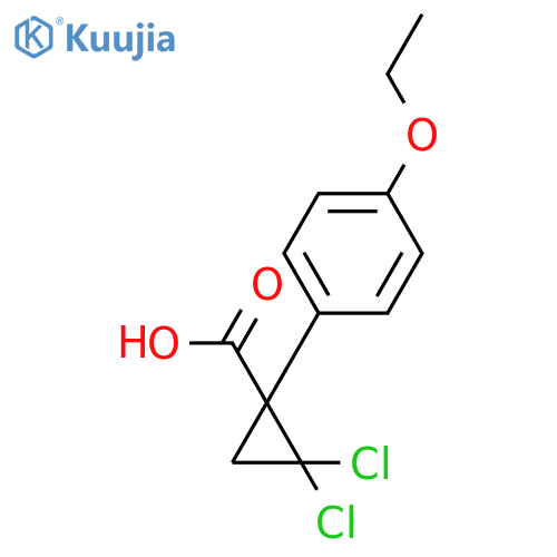 Cyclopropanecarboxylic acid, 2,2-dichloro-1-(4-ethoxyphenyl)-, (R)- structure