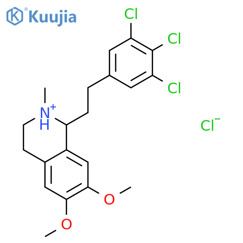 Isoquinoline,1,2,3,4-tetrahydro-6,7-dimethoxy-2-methyl-1-[2-(3,4,5-trichlorophenyl)ethyl]-,hydrochloride (1:1) structure