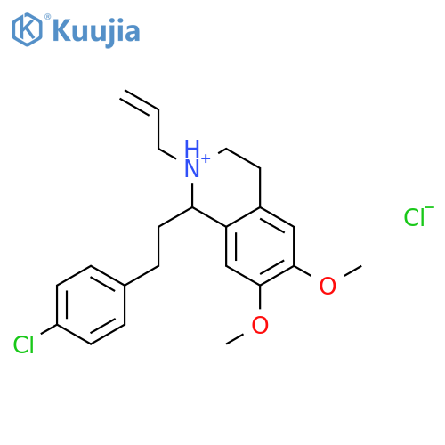 Isoquinoline,1-[2-(4-chlorophenyl)ethyl]-1,2,3,4-tetrahydro-6,7-dimethoxy-2-(2-propen-1-yl)-,hydrochloride (1:1) structure