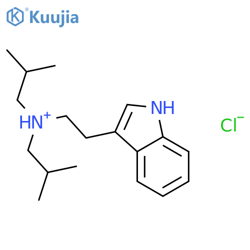 1H-Indole-3-ethanamine,N,N-bis(2-methylpropyl)-, hydrochloride (1:1) structure