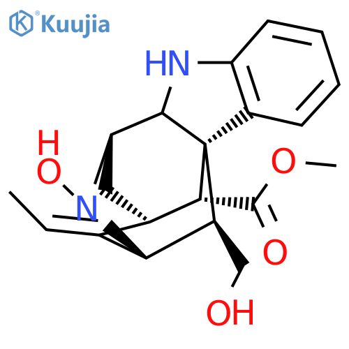 Methyl (1S,10S,12R,13E,14S,15R,16R)-13-ethylidene-11-hydroxy-16-(hydroxymethyl)-8,11-diazapentacyclo[10.3.1.110,14.01,9.02,7]heptadeca-2,4,6-triene-15-carboxylate structure