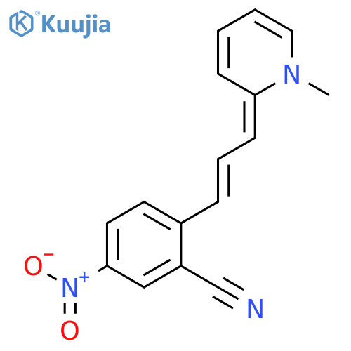 Benzonitrile, 2-[3-(1-methyl-2(1H)-pyridinylidene)-1-propenyl]-5-nitro- structure