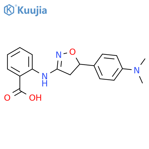 Benzoic acid,2-[[5-[4-(dimethylamino)phenyl]-4,5-dihydro-3-isoxazolyl]amino]- structure