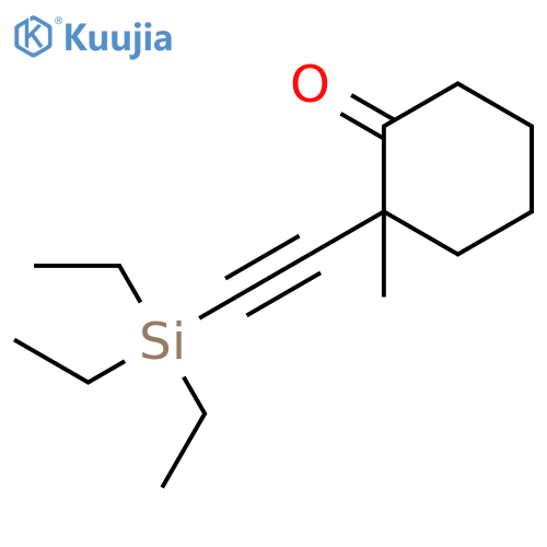Cyclohexanone, 2-methyl-2-[(triethylsilyl)ethynyl]- structure
