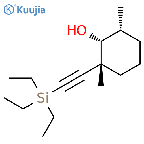 Cyclohexanol, 2,6-dimethyl-2-[(triethylsilyl)ethynyl]-, (1R,2R,6R)-rel- structure