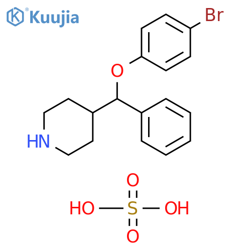 Piperidine, 4-[(4-bromophenoxy)phenylmethyl]-, sulfate (2:1) structure