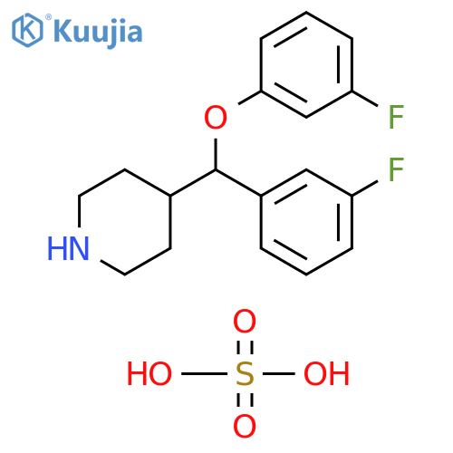 Piperidine, 4-[(3-fluorophenoxy)(3-fluorophenyl)methyl]-, sulfate (2:1) structure