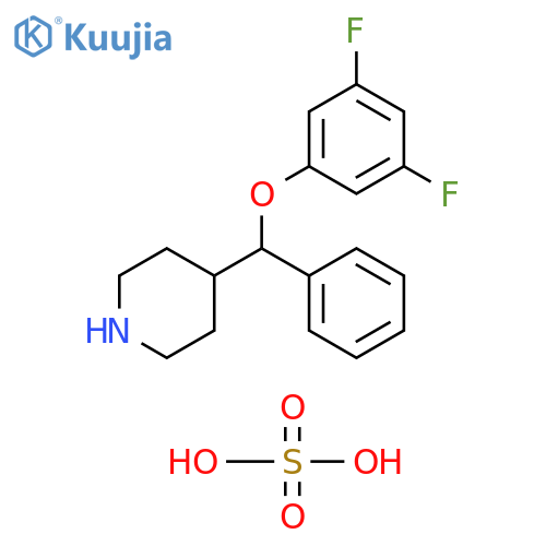 Piperidine, 4-[(3,5-difluorophenoxy)phenylmethyl]-, sulfate (2:1) structure