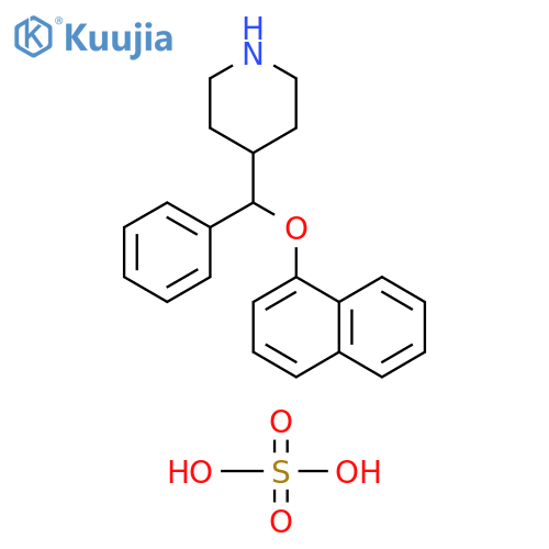 Piperidine, 4-[(1-naphthalenyloxy)phenylmethyl]-, sulfate (2:1) structure