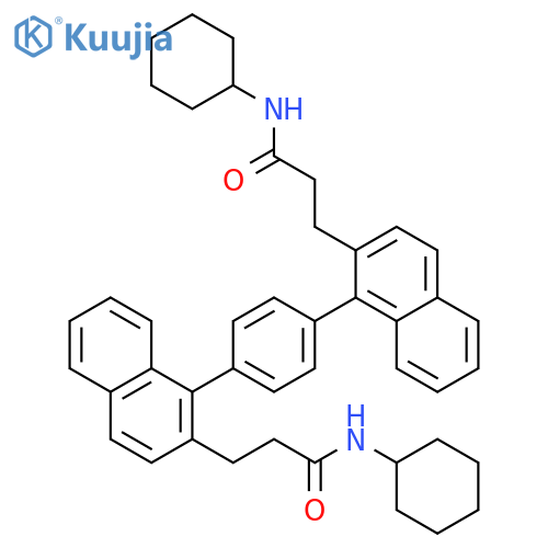 2-Naphthalenepropanamide, 1,1'-(1,4-phenylene)bis[N-cyclohexyl- structure