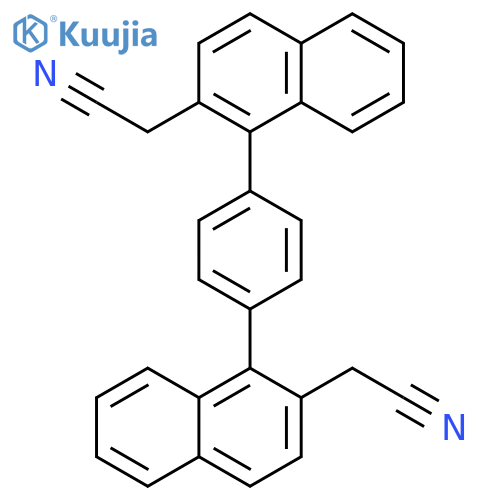 2-NAPHTHALENEACETONITRILE, 1,1'-(1,4-PHENYLENE)BIS- structure