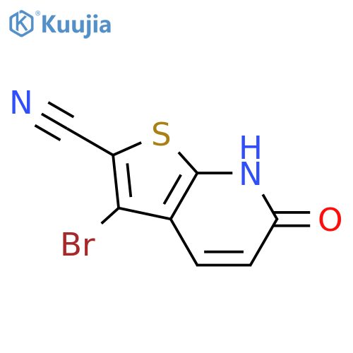 Thieno[2,3-b]pyridine-2-carbonitrile, 3-bromo-6,7-dihydro-6-oxo- structure