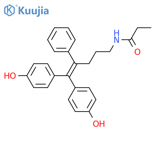 PROPANAMIDE, N-[5,5-BIS(4-HYDROXYPHENYL)-4-PHENYL-4-PENTENYL]- structure