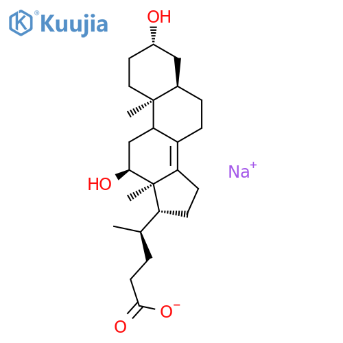 Chol-8(14)-en-24-oicacid, 3,12-dihydroxy-, monosodium salt, (3a,5b,12a)- (9CI) structure