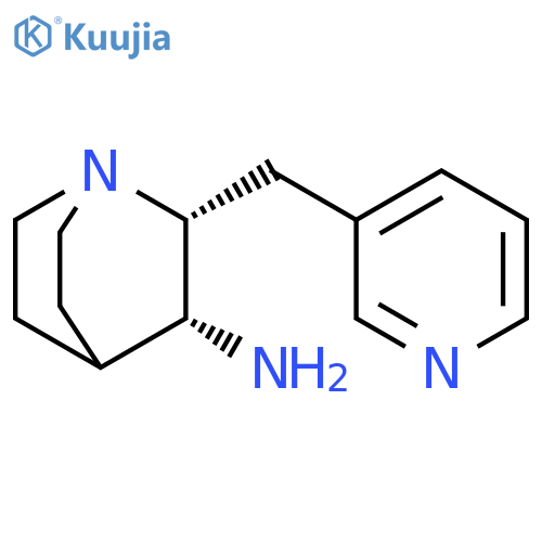 1-Azabicyclo[2.2.2]octan-3-amine, 2-(3-pyridinylmethyl)-, (2R,3R)-rel- structure