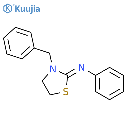 Benzenamine,N-[3-(phenylmethyl)-2-thiazolidinylidene]- structure
