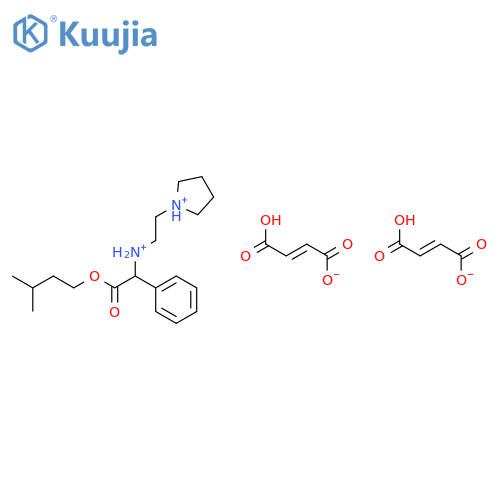 1-(2-{[2-(3-methylbutoxy)-2-oxo-1-phenylethyl]ammonio}ethyl)pyrrolidinium bis[(2Z)-3-carboxyprop-2-enoate] structure