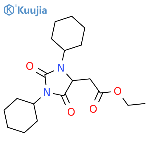 4-IMIDAZOLIDINEACETIC ACID, 1,3-DICYCLOHEXYL-2,5-DIOXO-, ETHYL ESTER structure