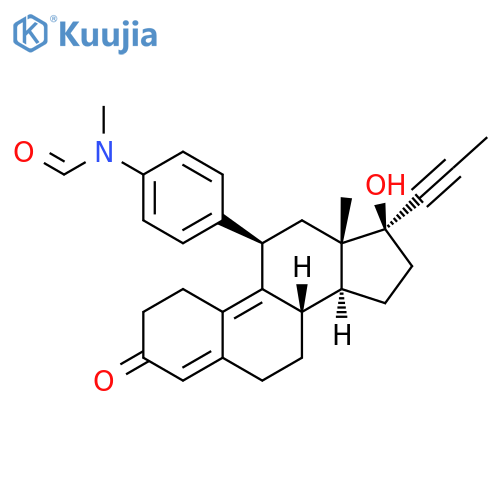 Formamide, N-[4-[(11β,17β)-17-hydroxy-3-oxo-17-(1-propyn-1-yl)estra-4,9-dien-11-yl]phenyl]-N-methyl- structure