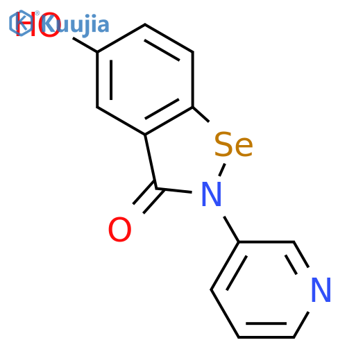1,2-Benzisoselenazol-3(2H)-one, 5-hydroxy-2-(3-pyridinyl)- structure