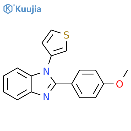 1H-Benzimidazole, 2-(4-methoxyphenyl)-1-(3-thienyl)- structure