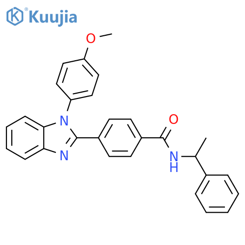 Benzamide,4-[1-(4-methoxyphenyl)-1H-benzimidazol-2-yl]-N-(1-phenylethyl)- structure