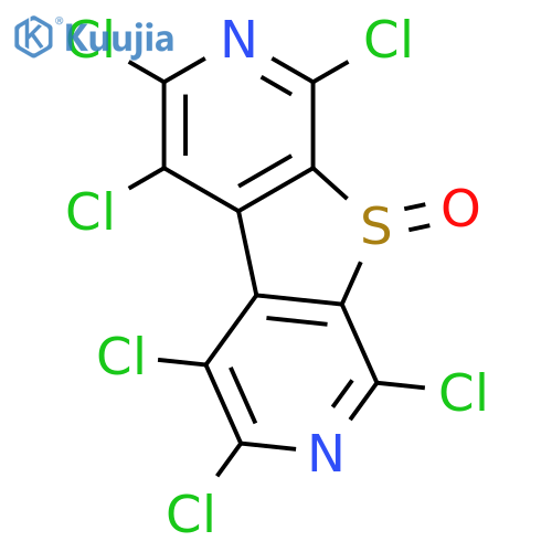 THIENO[2,3-C:5,4-C']DIPYRIDINE, 1,3,4,5,6,8-HEXACHLORO-, 9-OXIDE structure