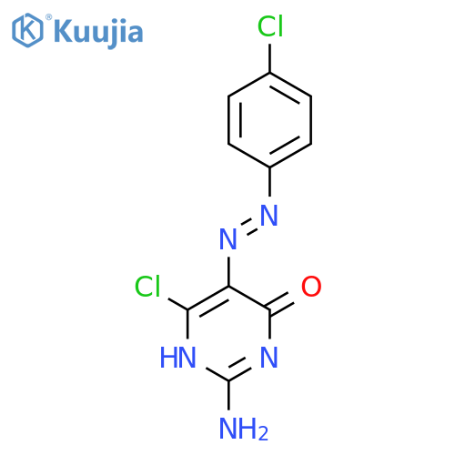 4(1H)-Pyrimidinone, 2-amino-6-chloro-5-[(4-chlorophenyl)azo]- structure