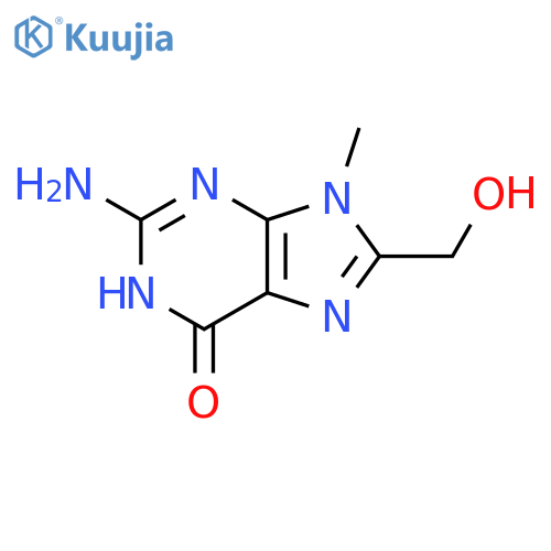 2-amino-1,9-dihydro-8-(hydroxymethyl)-9-methyl-6H-Purin-6-one structure