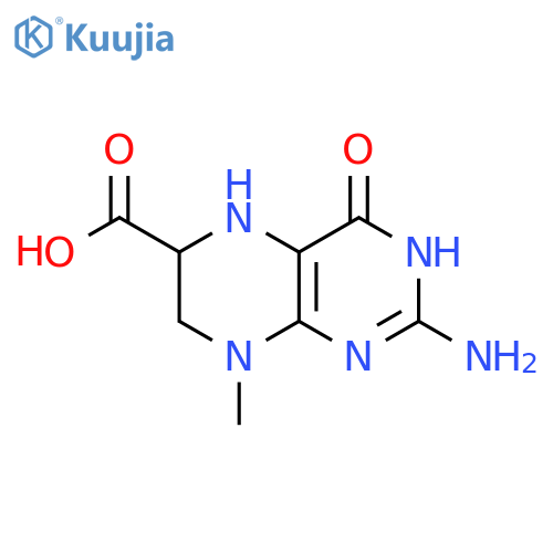 2-amino-3,4,5,6,7,8-hexahydro-8-methyl-4-oxo-6-Pteridinecarboxylic acid structure
