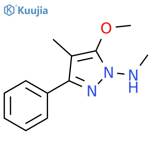 1H-Pyrazol-1-amine, 5-methoxy-N,4-dimethyl-3-phenyl- structure