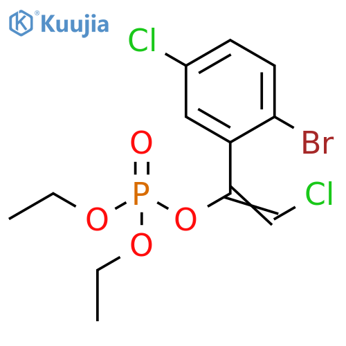 Phosphoric acid, 1-(2-bromo-5-chlorophenyl)-2-chloroethenyl diethyl ester structure