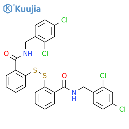 Benzamide, 2,2'-dithiobis[N-[(2,4-dichlorophenyl)methyl]- structure