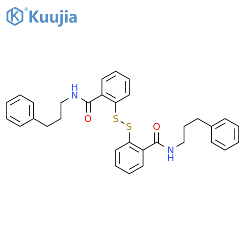 Benzamide, 2,2'-dithiobis[N-(3-phenylpropyl)- structure