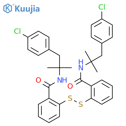 Benzamide, 2,2'-dithiobis[N-[2-(4-chlorophenyl)-1,1-dimethylethyl]- structure