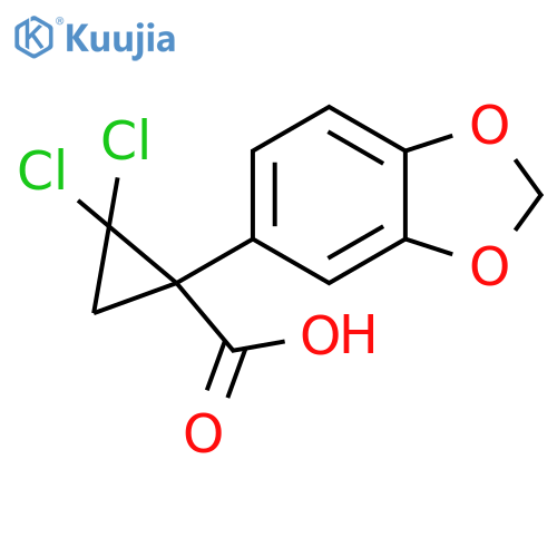Cyclopropanecarboxylic acid, 1-(1,3-benzodioxol-5-yl)-2,2-dichloro- structure