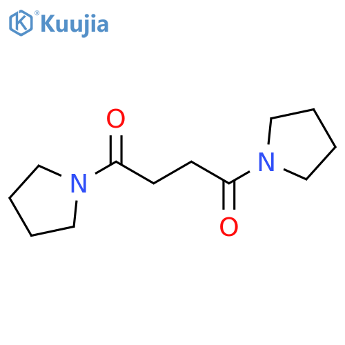 Pyrrolidine, 1,1'-(1,4-dioxo-1,4-butanediyl)bis- structure