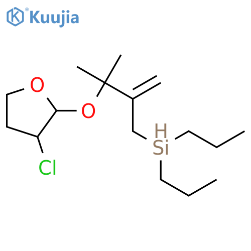 Silane,[2-[(3-chlorotetrahydro-2-furanyl)oxy]-2-methyl-1-methylenepropyl]methyldipropyl- structure